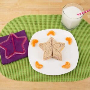 Sandwich Cutters for Kids, 4 pk - Cute Bread Crust & Cookie Cutters with Butterfly, Star, Dinosaur & Elephant - Great for School Lunches and Home Baking