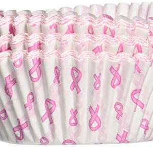 Fox Run Pink Ribbon Bake Cups, Pack of 75