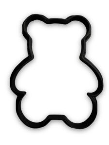 teddy bear cookie cutter with easy to push design, for baby showers, work events, and birthday celebrations (4 inch)
