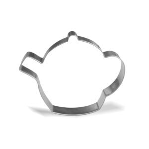 4.5 inch teapot cookie cutter - stainless steel