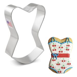 bathing suit/corset cookie cutter 4" made in usa by ann clark