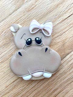 Hippo Face Cookie Cutter, 3.5" Made in USA by Ann Clark