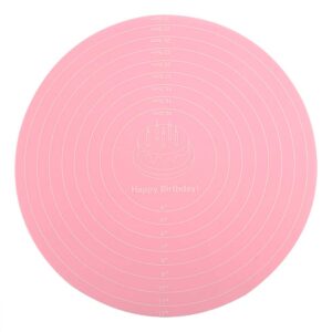 baking mat round silicone pastry mat, nonslip sheet mat with measurement, nonstick dough rolling mat food grade silicone counter mat for making cakes cookies macarons bread and pastry