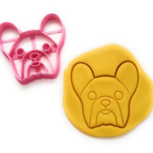 T3D Cookie Cutters French Bulldog Cookie Cutter, Suitable for Cakes Biscuit and Fondant Cookie Mold for Homemade Treats, Dogs, 3.56 inch x 3.43 inch x 0.55 inch