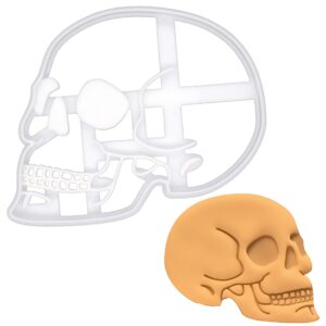 anatomical human skull cookie cutter, 1 piece - bakerlogy