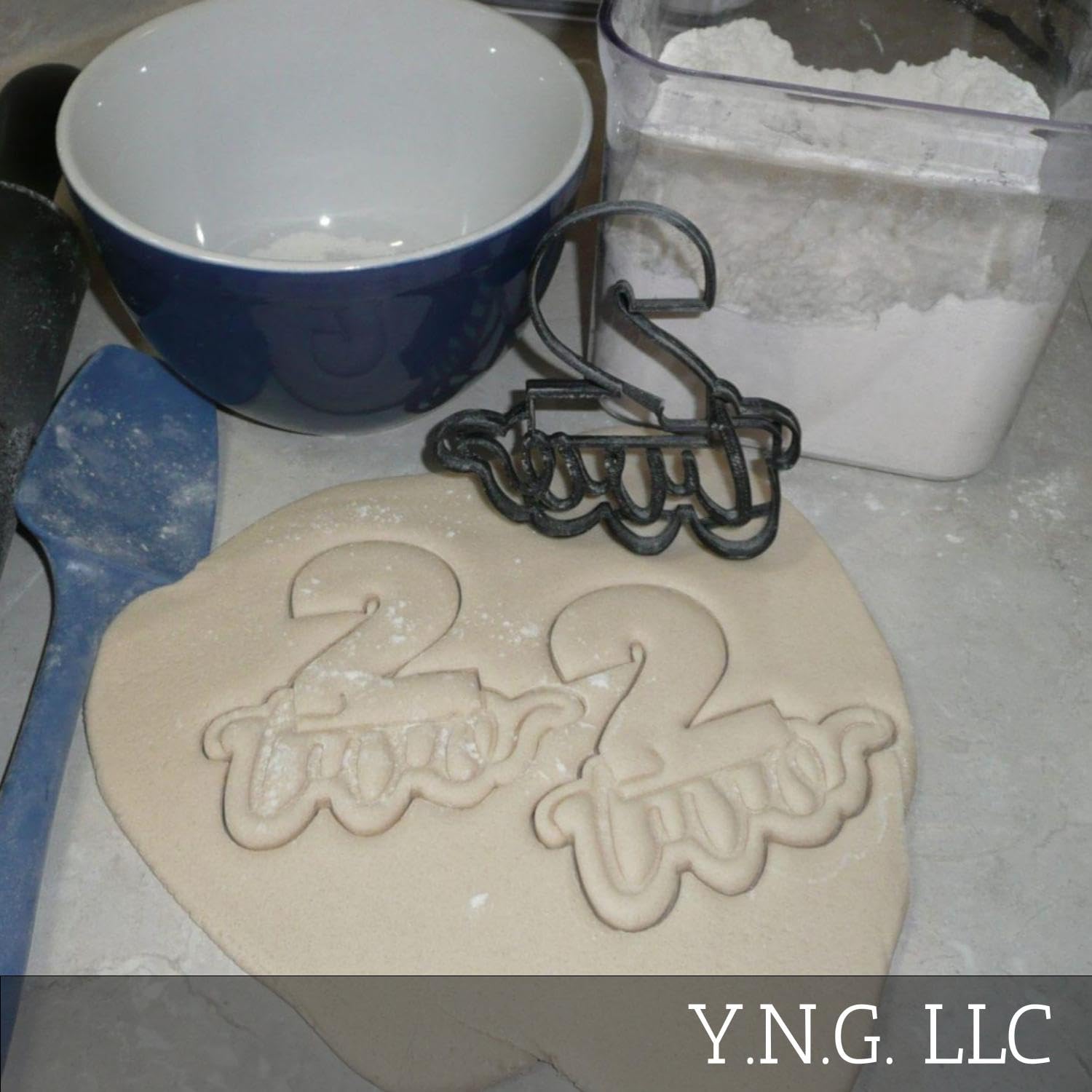 NUMBER 2 WITH WORD BIRTHDAY ANNIVERSARY PARTY AGE DATE DETAILED COOKIE CUTTER MADE IN USA PR2403