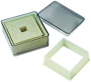 fat daddio's square pastry cutter set, 9 piece
