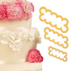 KALAIEN 3 pcs The Easiest Carnation Ever Cutter Flower Cake Cookie Sugarcraft Fondant Decorating Plunger Cutters Mold