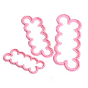 KALAIEN 3 pcs The Easiest Carnation Ever Cutter Flower Cake Cookie Sugarcraft Fondant Decorating Plunger Cutters Mold