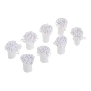 regency wraps paper frills, elegant decorative holders for lamb and pork chops and small chicken legs, 5/8" diameter, small, white, pack of 8