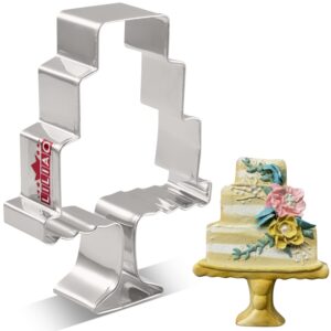liliao cake cookie cutter for wedding - 3.1 x 4.3 inches - stainless steel