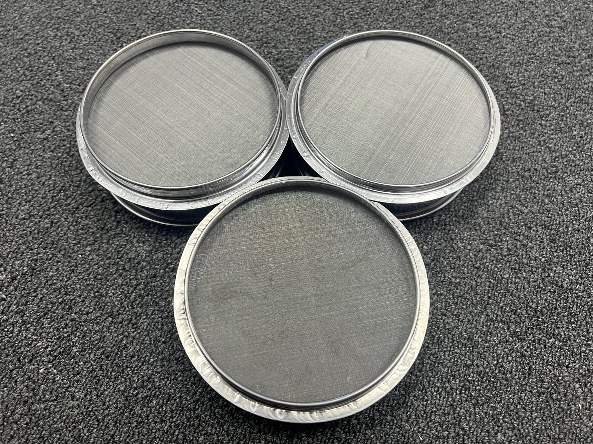 E-ONSALE Aluminum Herbal Pollen Set of 3 Screen Size Stackable Sifter 120, 160, 220 Micron Hash Extractor Sifter Shaker (120M + 160M +220M)