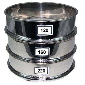 E-ONSALE Aluminum Herbal Pollen Set of 3 Screen Size Stackable Sifter 120, 160, 220 Micron Hash Extractor Sifter Shaker (120M + 160M +220M)