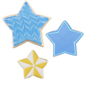 Star Cookie Cutters 3-Pc. Set Made in the USA by Ann Clark, 4", 3.25", 2.75" Shapes