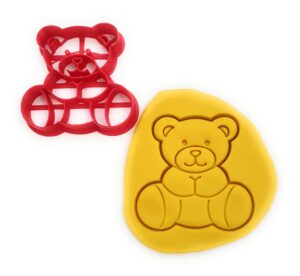 generico t3d cookie cutters bear cookie cutter, suitable for cakes biscuit and fondant cookie mold for homemade treats, 3.31 x 3.35in x 0.55in