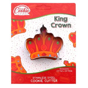king crown cookie cutter, premium food-grade stainless steel, dishwasher safe