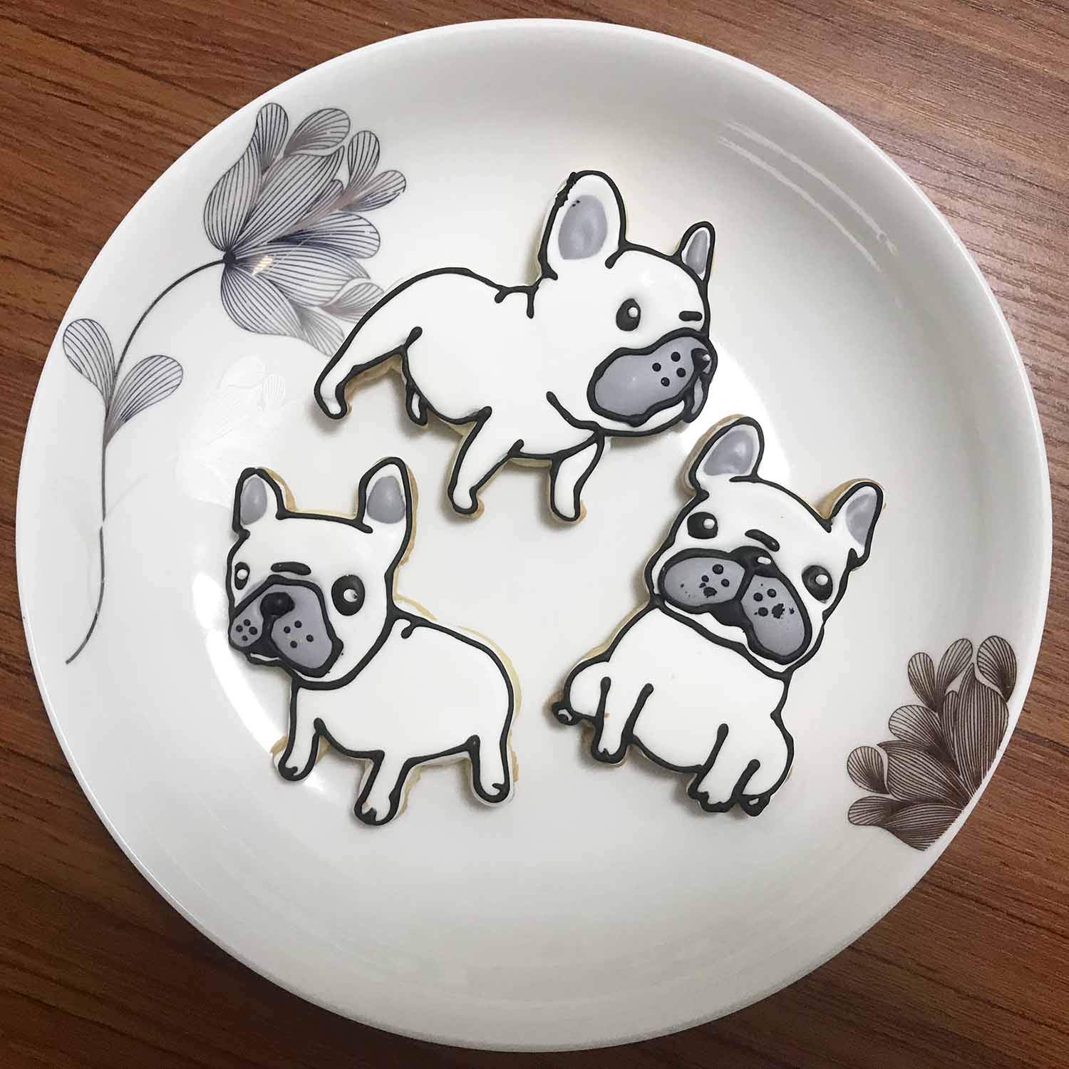 French Bulldog Cookie Cutters Set Shape Mold 3pcs, Dog Treats Cutter