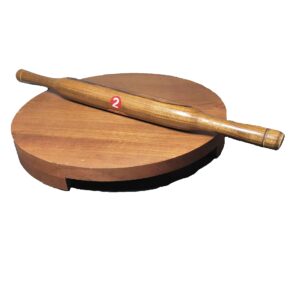 DBY Chakala Belan Polpat Belan wooden Chapati Maker Circular Board with Rolling Pin Set Wooden Circular Board Hand Made Woodn Chakala Belan