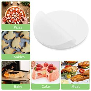 Melala 200Pcs Parchment Paper Rounds 7 Inch,Non-Stick Precut Parchment Paper Liners for Tortilla Press,Air Fryer,Round Cake Pan,Springform Pan,Toaster Oven(White)