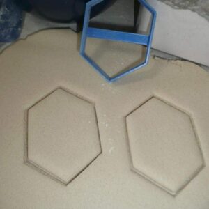 LONG HEXAGON OUTLINE SIX SIDED POLYGON SHAPE FRAME COOKIE CUTTER MADE IN USA PR3831