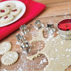 Fox Run, 2.5 x 2.5 x 1.75 inches, Linzer Cookie Cutter Set, Stainless Steel, 6-Piece