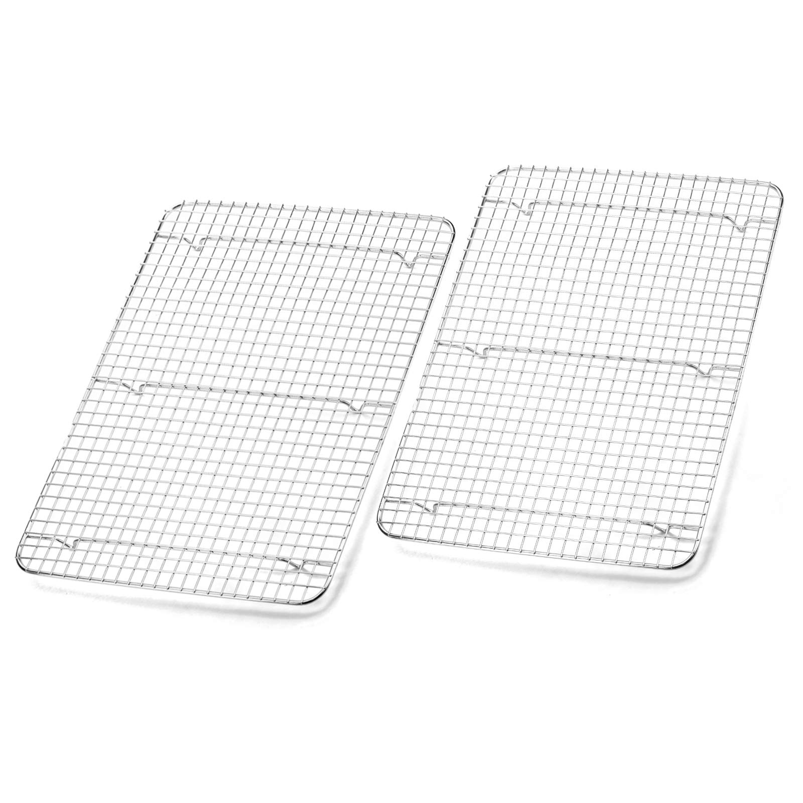 Foraineam 2-Pack Stainless Steel Cooling Rack, 11.5 x 16.5 inch Large Baking Rack Fits Half Sheet Pans, Oven Safe Wire Rack for Cooking, Roasting & Drying