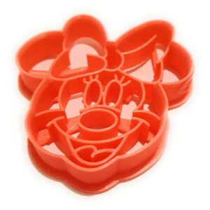 T3D Cookie Cutters Minnie Cookie Cutter, Suitable for Cakes Biscuit and Fondant Cookie Mold for Homemade Treats,3.21inch x 3.45inch x 0.55inch