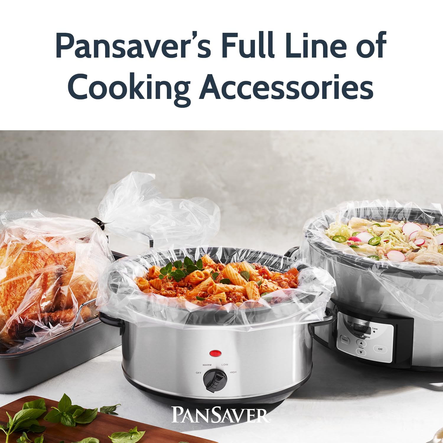 PanSaver Hotel Clear Round Pan Liners for Easy Clean Up - Disposable Buffet Pan Liners, Ovenable up to 400F (6 & 7 Quart Round Pan Liner - 15 x 15 IN)