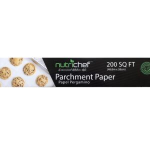 NutriChef 200 Square Foot Parchment Paper Roll | Heavy Duty Parchment Paper Roll for Baking, Easy to Cut & Non-stick Cooking Paper for Cookies, Air Frying & Grilling | Length & Width 160 FT. x 15 IN