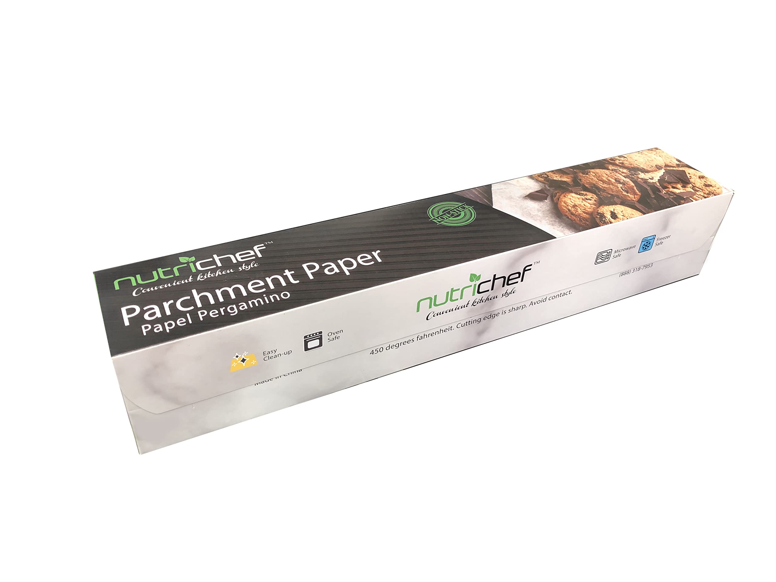 NutriChef 200 Square Foot Parchment Paper Roll | Heavy Duty Parchment Paper Roll for Baking, Easy to Cut & Non-stick Cooking Paper for Cookies, Air Frying & Grilling | Length & Width 160 FT. x 15 IN