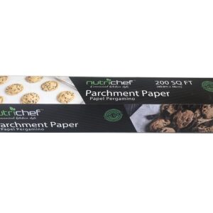 NutriChef 200 Square Foot Parchment Paper Roll | Heavy Duty Parchment Paper Roll for Baking, Easy to Cut & Non-stick Cooking Paper for Cookies, Air Frying & Grilling | Length & Width 160 FT. x 15 IN