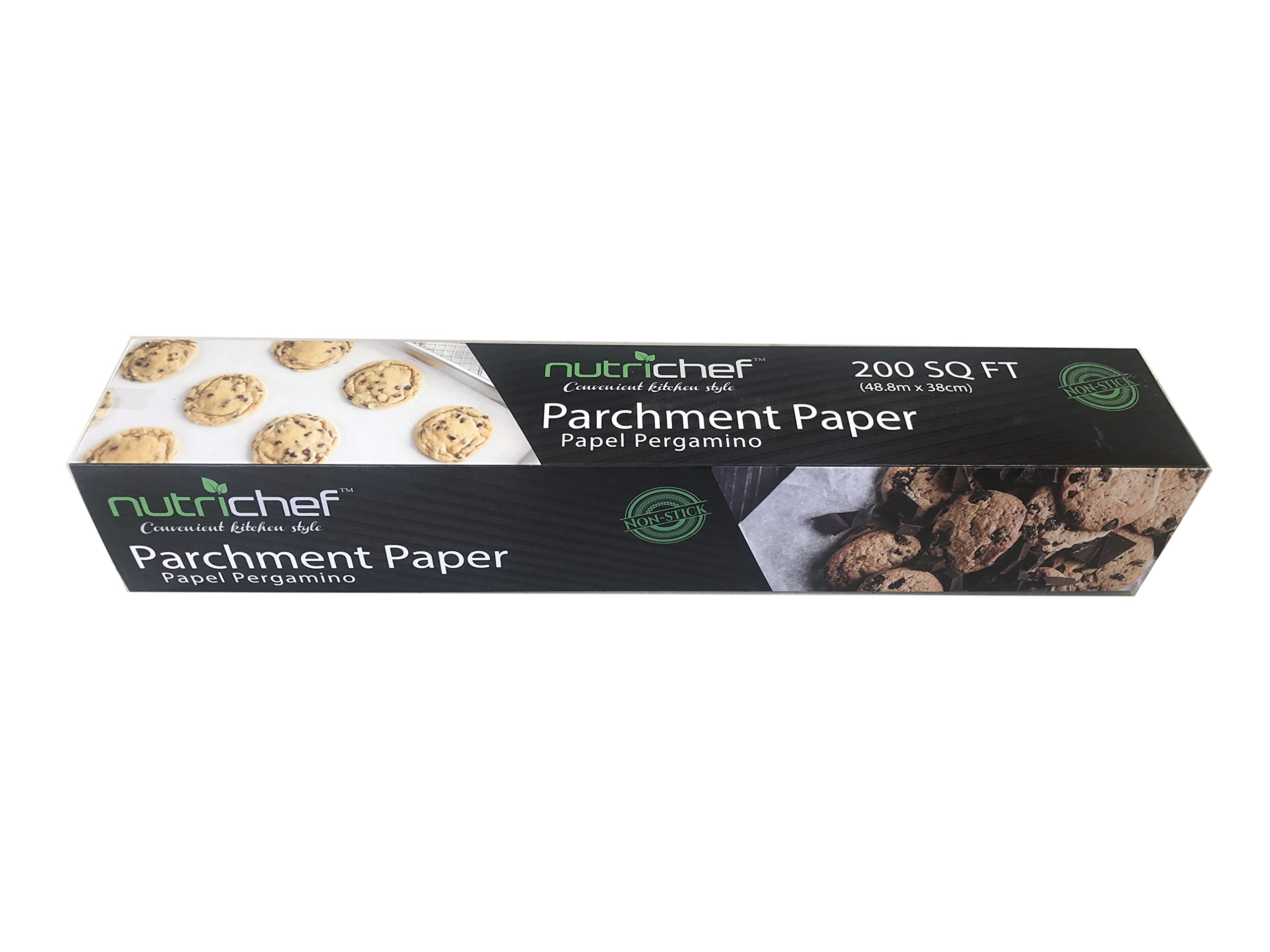 NutriChef 200 Square Foot Parchment Paper Roll | Heavy Duty Parchment Paper Roll for Baking, Easy to Cut & Non-stick Cooking Paper for Cookies, Air Frying & Grilling | Length & Width 160 FT. x 15 IN