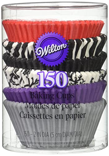 Wilton 150 Count Baking Cup, Standard, Damask/Zebra