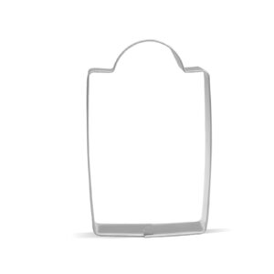 3.2 inch small gift tag cookie cutter - stainless steel