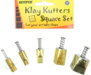 kemper clay pattern cutters -5 pc square set by kemper