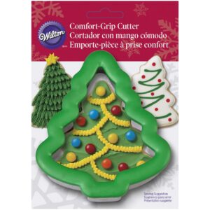 wilton christmas tree comfort grip stainless steel cookie cutter