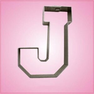 varsity letter j cookie cutter 4.25 inch (metal) aluminum