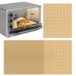 100pcs air fryer liners,parchment paper sheets for toaster oven air fryer 9 x 11 inches,perforated non-stick paper liners for cooking on oven rack
