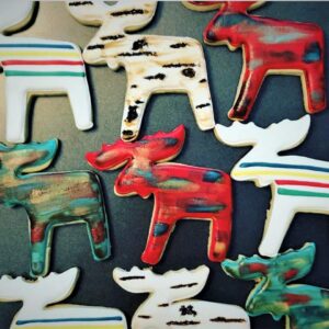 Hunting Cookie Cutters 5-Pc. Set Made in USA by Ann Clark, Deer Head, Grizzly Bear, Moose, Trout Fish, Truck