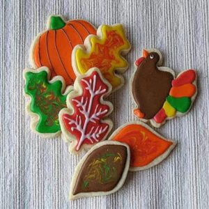 Fall Thanksgiving Cookie Cutters Set - 8 Pieces - Pumpkin, Football,Turkey, Maple Leaf, Oak Leaf,Squirrel,Candy Corn and Acorn- Stainless Steel
