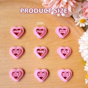 KEOKER Mom Heart Polymer Clay Cutters, Mothers Day Clay Earring Cutters, 22 Shapes Polymer Clay Cutters for Earrings, Mama Stamp Clay Cutters for Polymer Clay Jewelry