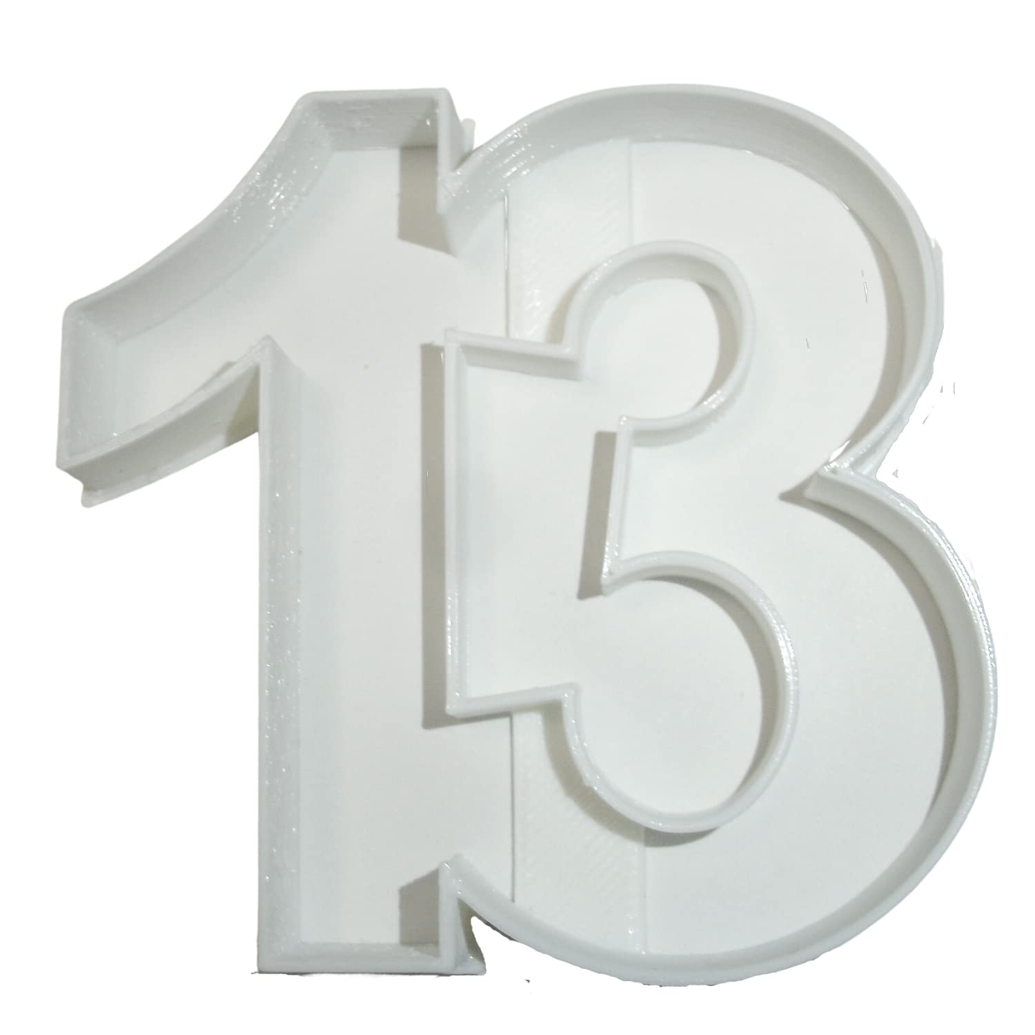 NUMBER 13 THIRTEEN LUCKY FRIDAY BIRTHDAY ANNIVERSARY EVENT COOKIE CUTTER MADE IN USA PR108-13