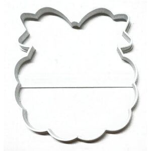 baby bib outline ruffle edge tie back shower gender reveal cookie cutter made in usa pr3090