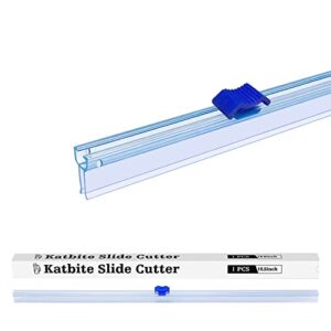 Katbite Slide Cutter 15.5 Inch for 15.5 Inches Plastic Food Wrap, Two Way Sliding Cutter for Aluminum Foil Parchment Paper Baking Paper Kitchen