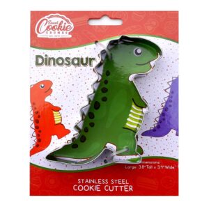 t-rex tyrannosaurus dinosaur cookie cutter, premium food-grade stainless steel, dishwasher safe