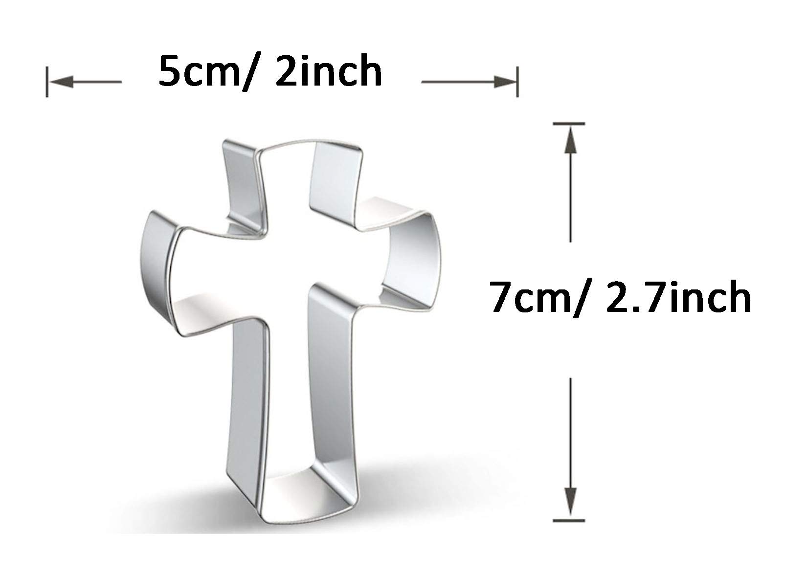 WJSYSHOP Crucifix Cross Crucifixion Shaped Cookie Cutter - A