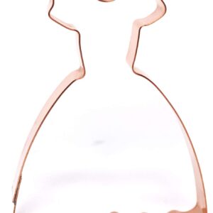 Pretty Dress Cookie Cutter 3.25 X 4 inches - Handcrafted Copper Cookie Cutter by The Fussy Pup