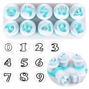 Alphabet Letter Numbers Cake Mould Set, BENBO 36 Pieces Fondant Cake Sugar Craft Cookies Stamp Impress Embosser Plunger Cookie Cutter Mold Biscuit Decorating Tools