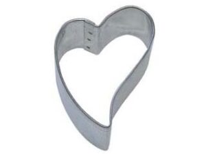 r&m folk heart 2.5" cookie cutter in durable, economical, tinplated steel