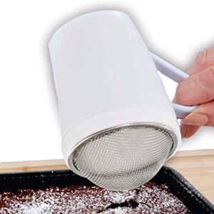 HOME-X Powdered Sugar Shaker, Sifter for Confectioner’s Sugar, Baking Supplies